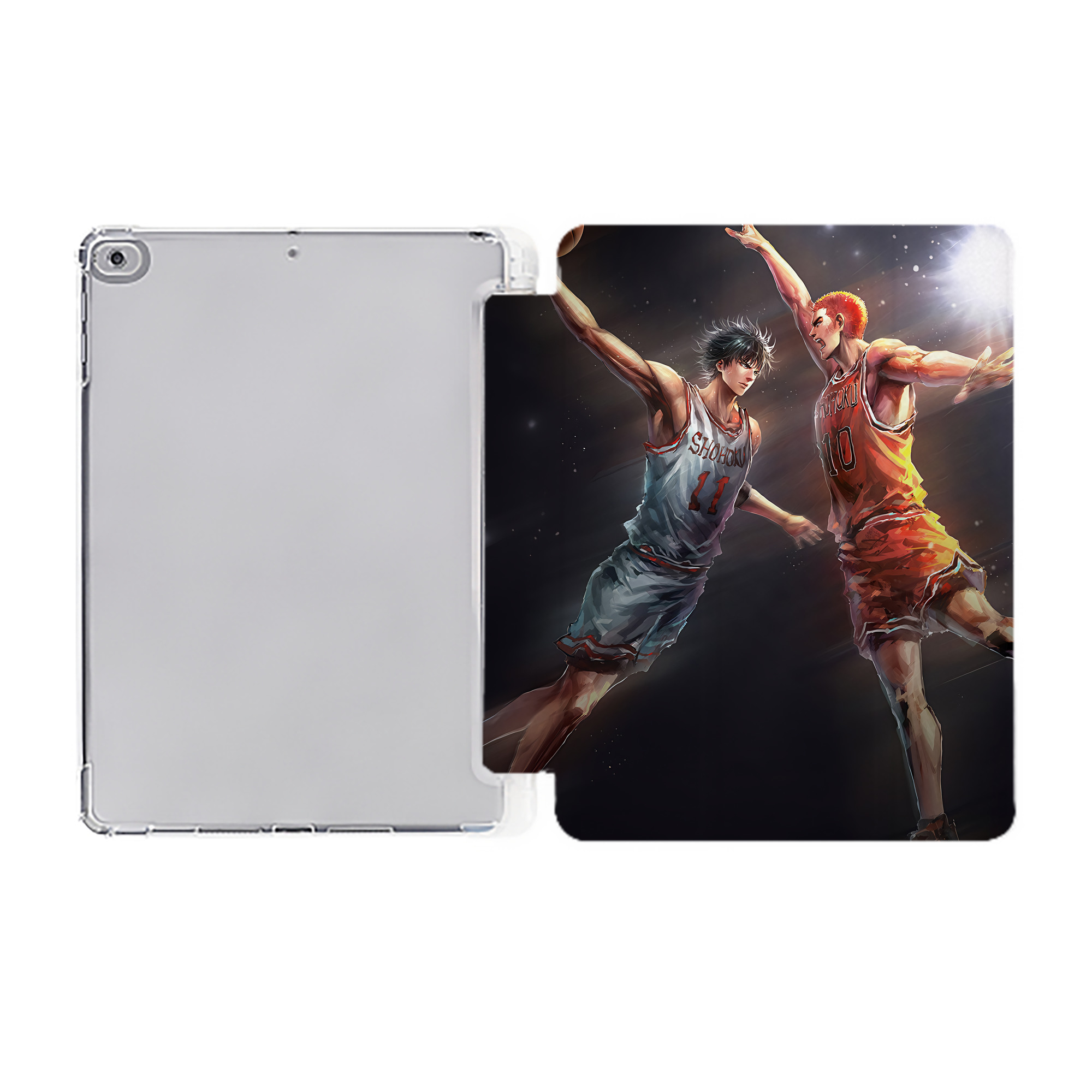 （画像用） SLAM DUNK／スラムダンク IPad ケース ペン収納付き 三つ折りスタンド PUレザー×シリコン 対応機種9.5/10.5/10.9インチ